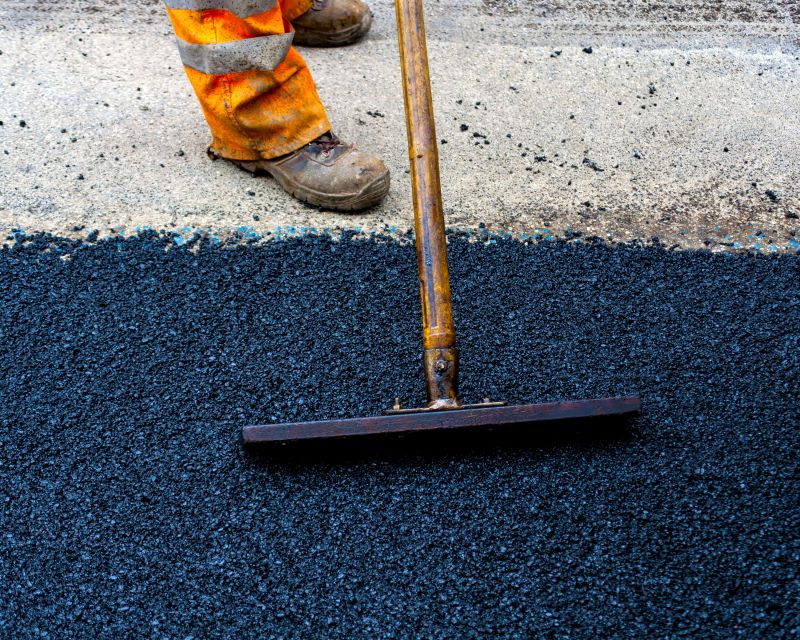 Asphalt Paving Crew at Work